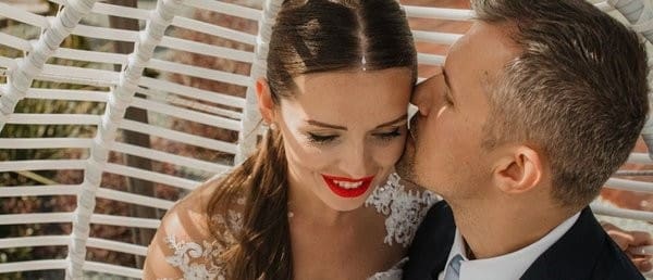 Wedding ceremony setting at The Cupule, Cape Greco, Cyprus